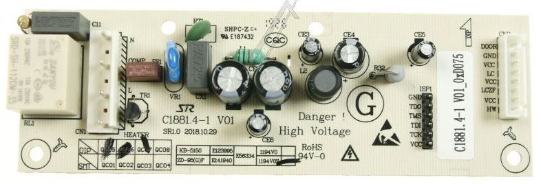 Steuerplatine für verschiedene Kühlschränke, z.B. BOMANN (890226862), Candy/Hoover (49115595)